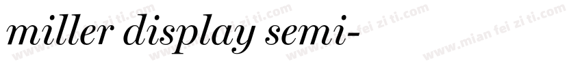 miller display semi字体转换